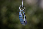 glass pendant with cremation ash